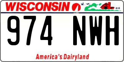 WI license plate 974NWH