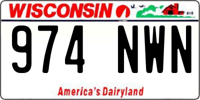 WI license plate 974NWN