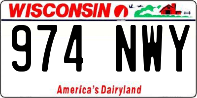 WI license plate 974NWY