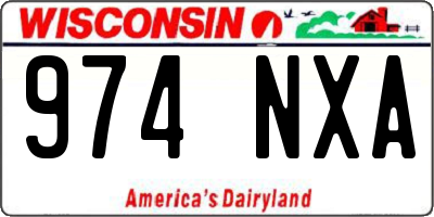 WI license plate 974NXA