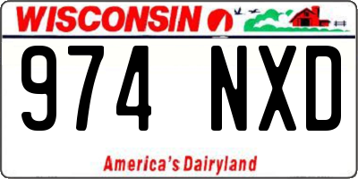 WI license plate 974NXD