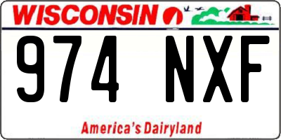 WI license plate 974NXF