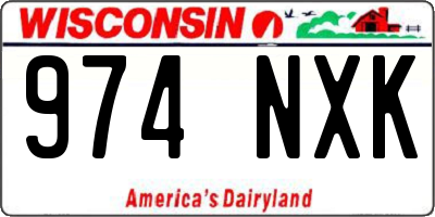 WI license plate 974NXK