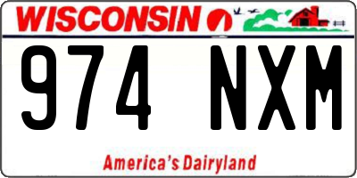 WI license plate 974NXM