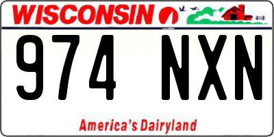 WI license plate 974NXN