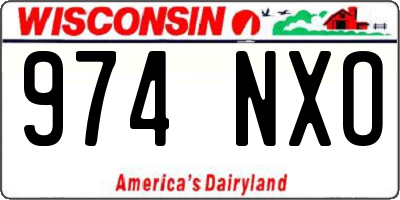 WI license plate 974NXO