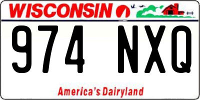 WI license plate 974NXQ
