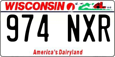 WI license plate 974NXR
