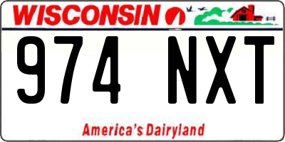 WI license plate 974NXT