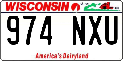 WI license plate 974NXU