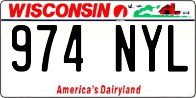 WI license plate 974NYL
