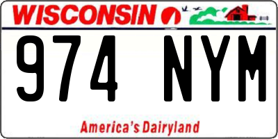 WI license plate 974NYM
