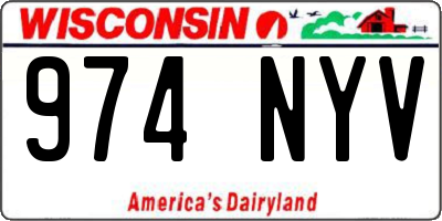 WI license plate 974NYV