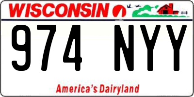 WI license plate 974NYY