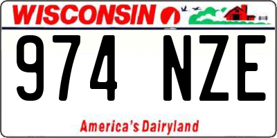 WI license plate 974NZE
