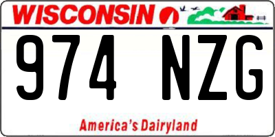 WI license plate 974NZG