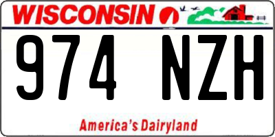 WI license plate 974NZH