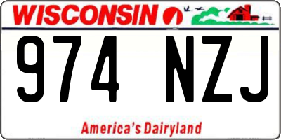WI license plate 974NZJ
