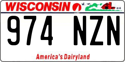 WI license plate 974NZN