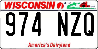 WI license plate 974NZQ