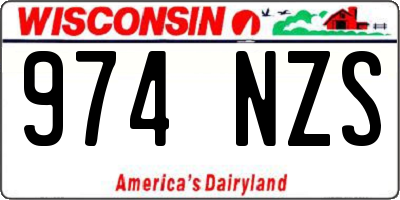 WI license plate 974NZS