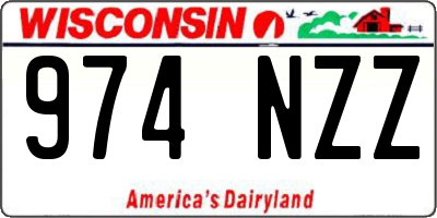 WI license plate 974NZZ