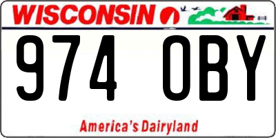 WI license plate 974OBY