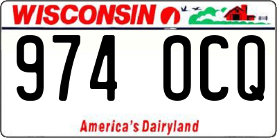 WI license plate 974OCQ