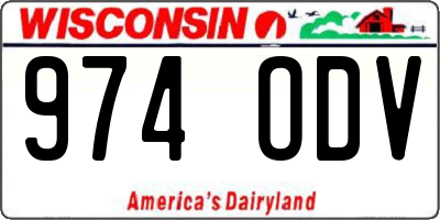 WI license plate 974ODV