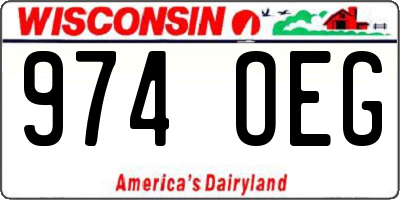 WI license plate 974OEG