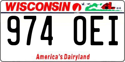 WI license plate 974OEI