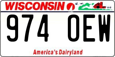 WI license plate 974OEW