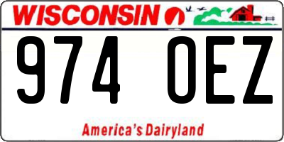 WI license plate 974OEZ