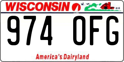 WI license plate 974OFG