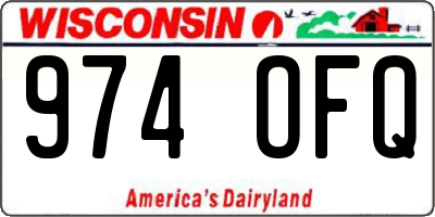 WI license plate 974OFQ