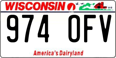 WI license plate 974OFV