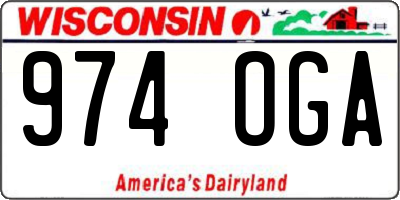 WI license plate 974OGA
