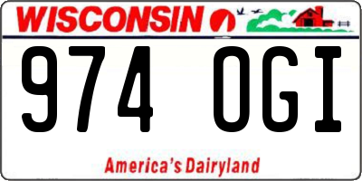 WI license plate 974OGI