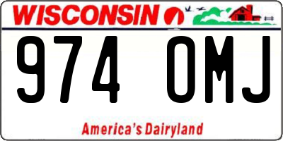 WI license plate 974OMJ