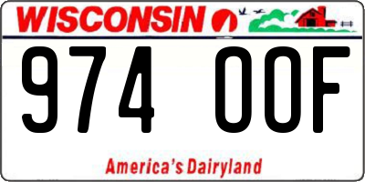 WI license plate 974OOF