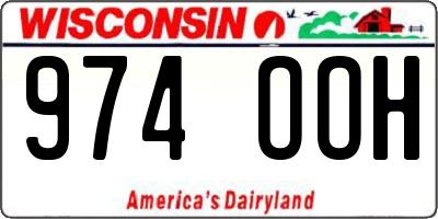 WI license plate 974OOH
