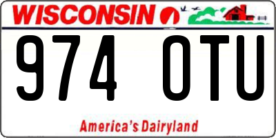 WI license plate 974OTU