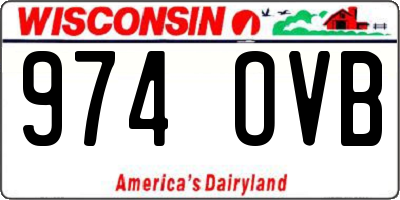WI license plate 974OVB