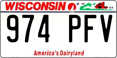 WI license plate 974PFV