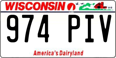 WI license plate 974PIV