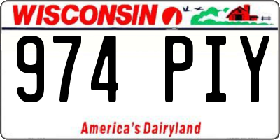 WI license plate 974PIY