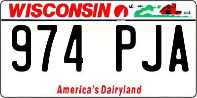 WI license plate 974PJA