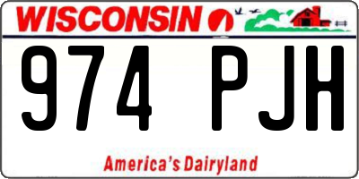 WI license plate 974PJH