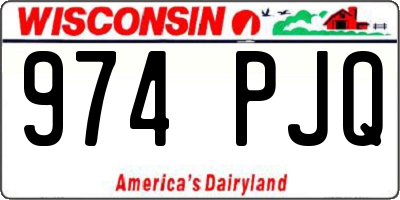 WI license plate 974PJQ