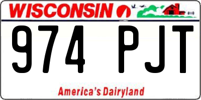 WI license plate 974PJT